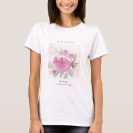 Camiseta de flor del mes de nacimiento de junio