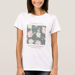 Camiseta de Flor del Mes de Nacimiento de Noviembr
