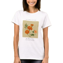 Camiseta de Flor del Mes de Nacimiento de Octubre