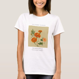 Camiseta de Flor del Mes de Nacimiento de Octubre