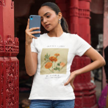 Camiseta de Flor del Mes de Nacimiento de Octubre