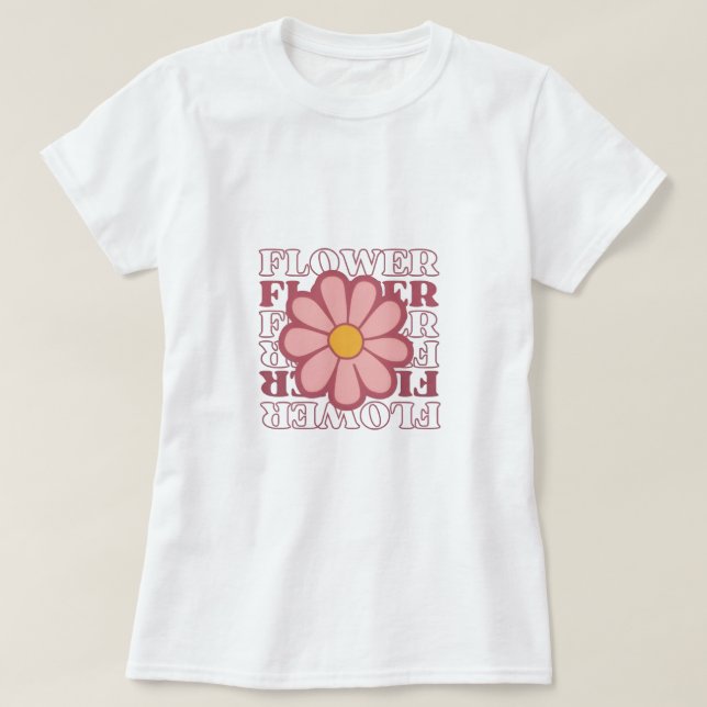 camiseta de flor diseño chica (Diseño del anverso)