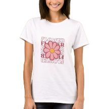 camiseta de flor diseño chica