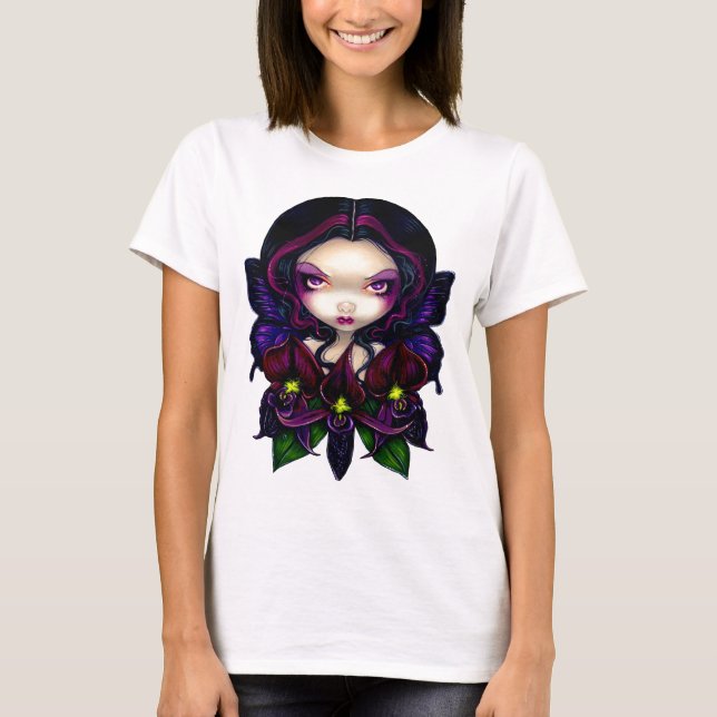 Camiseta de flor gótica de Black Orchid Fairy (Anverso)