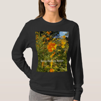 Camiseta de flor naranja