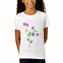 Camiseta De Flor Para Niña Nombre Lily