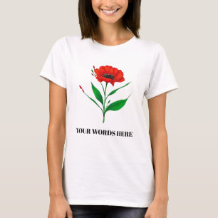 Camiseta de flor personalizada en flor