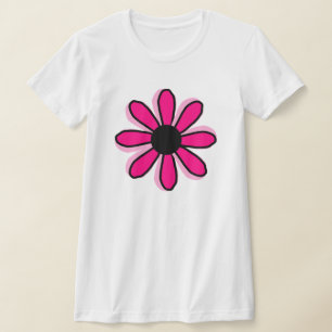 Camiseta De Flor Rosa