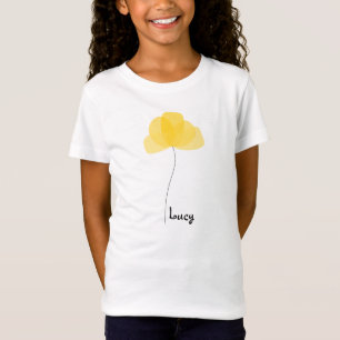 Camiseta de flor sencilla