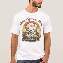 Camiseta de flor silvestre de mamá de Golden Retri