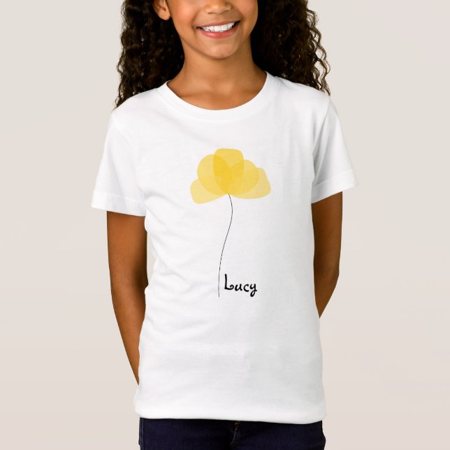 Camiseta de flor simple (Anverso)