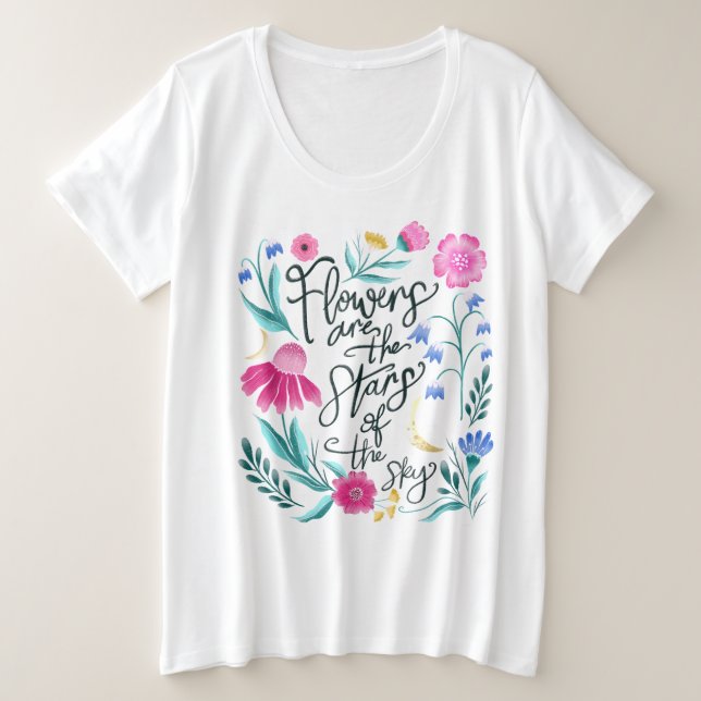 Camiseta de flores (Anverso del diseño)