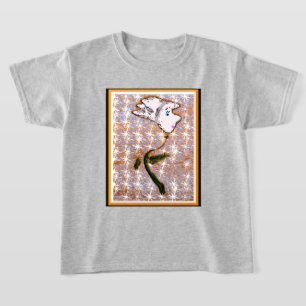Camiseta de flores abstractas para niñas
