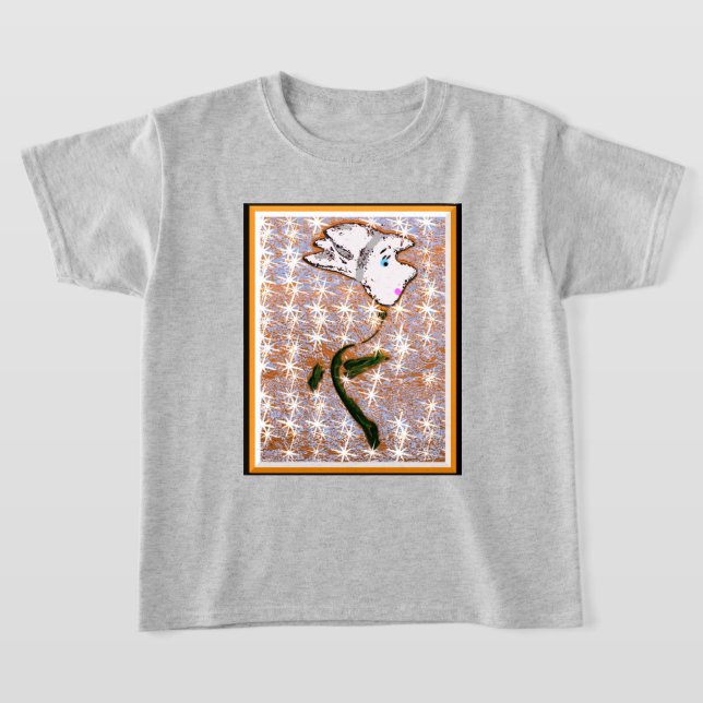 Camiseta de flores abstractas para niñas (Distribución)