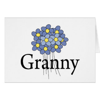 Camiseta de flores azules para abuela