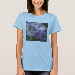 Camiseta De Flores Blancas Moradas