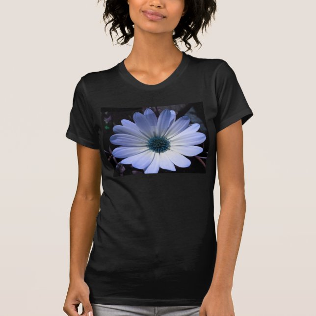Camiseta de flores Blue Daisy para mujeres (Anverso)