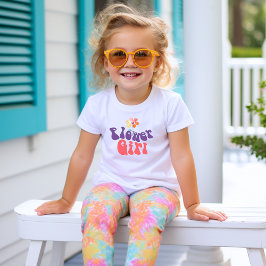 Camiseta de flores boho rosa púrpura para niña en 