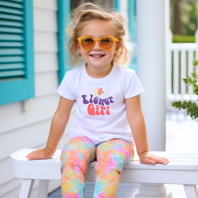 Camiseta de flores boho rosa púrpura para niña en  (Subido por el creador)