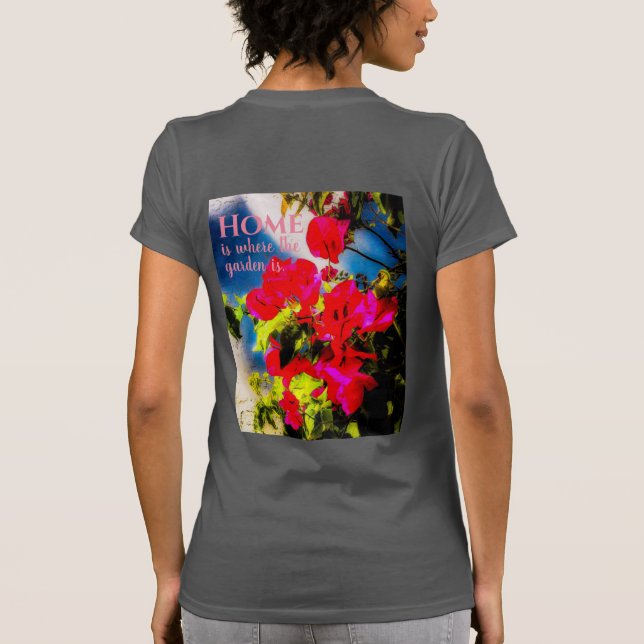 Camiseta de flores brillantes (Reverso)