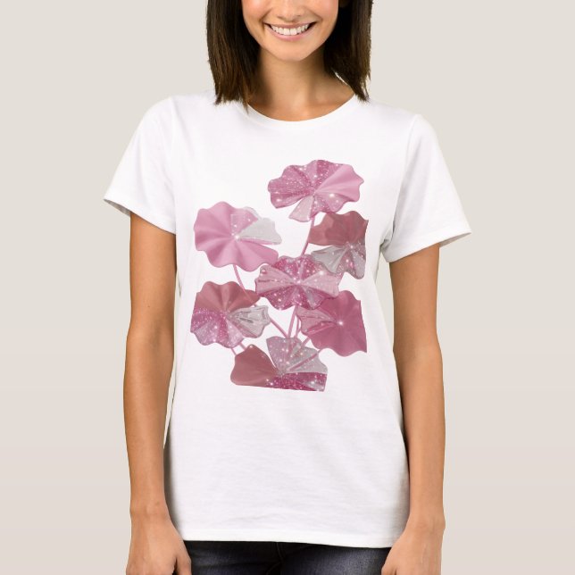 Camiseta de flores brillantes rosa PINK COOL (Anverso)