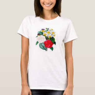 Camiseta de flores de época