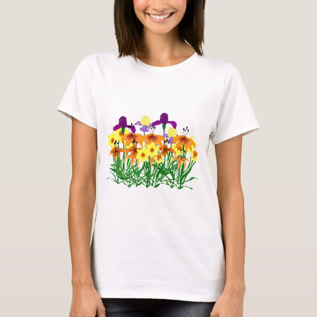 Camiseta de flores de jardín (Anverso)