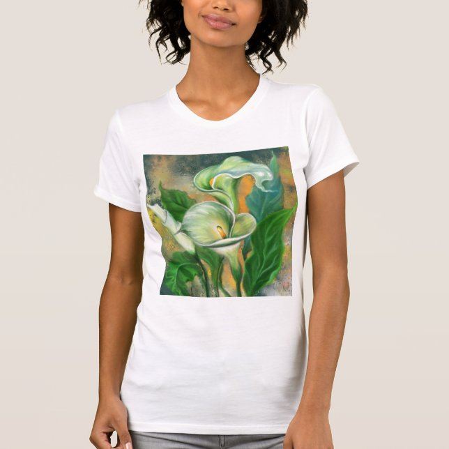 Camiseta de flores de lirio de calla (Anverso)
