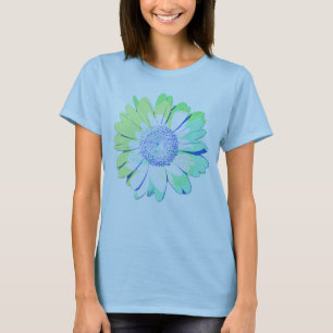 Camiseta de flores de margarita azul de estilo vin