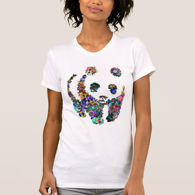 camiseta de flores panda (Anverso)