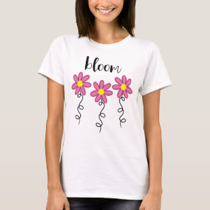 Camiseta De Flores Rosadas De Bloom