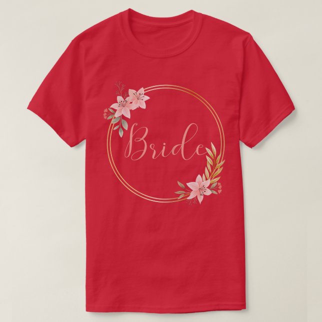Camiseta de Flores Rosadas Eucalipto para Fiesta d (Diseño del anverso)