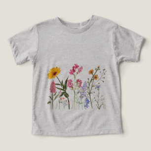 Camiseta de flores silvestres, Tee de niños botáni