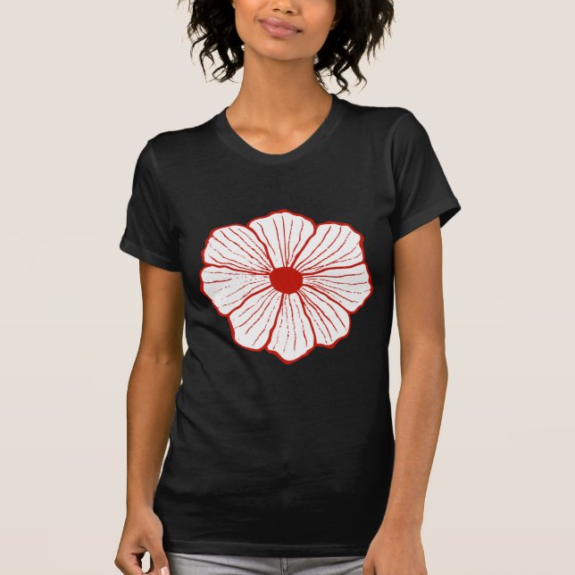 Camiseta de flores tropicales hawaianas para mujer (Anverso)