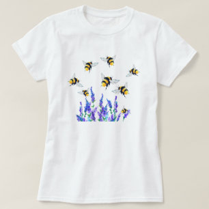 Camiseta de flores y abejas