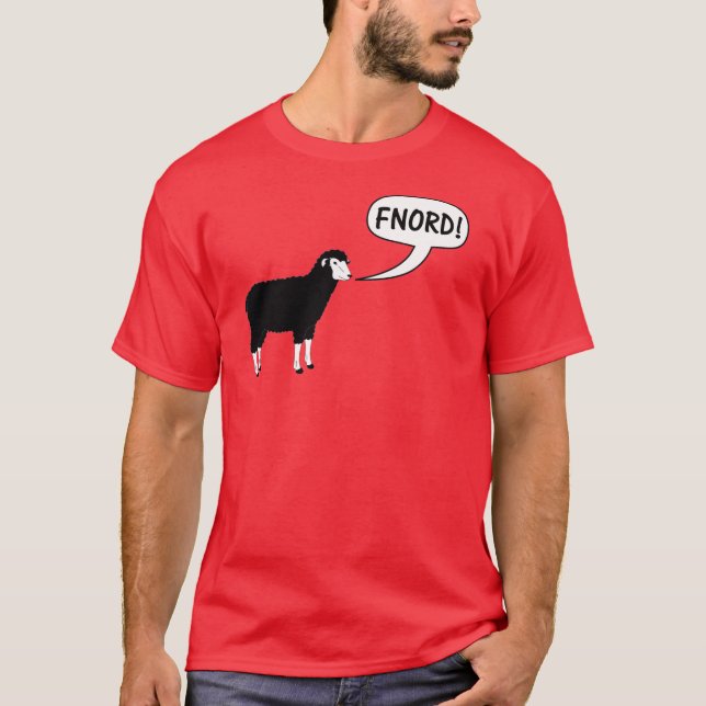 Camiseta de Fnord Discordian de las ovejas negras (Anverso)