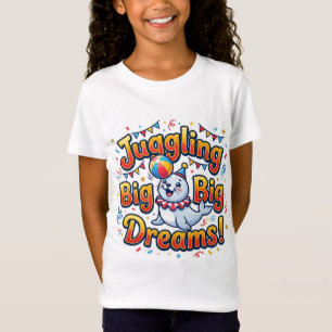 Camiseta de foca linda haciendo malabares con gran