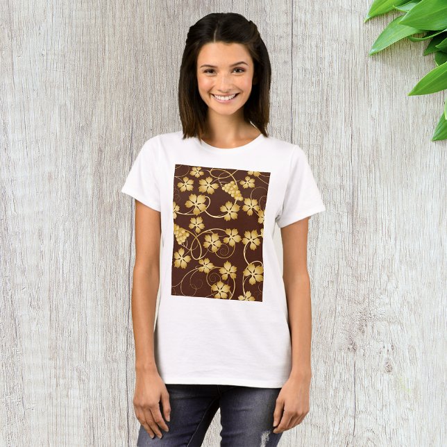 Camiseta De Fondo Grapevino Para Mujeres (Subido por el creador)