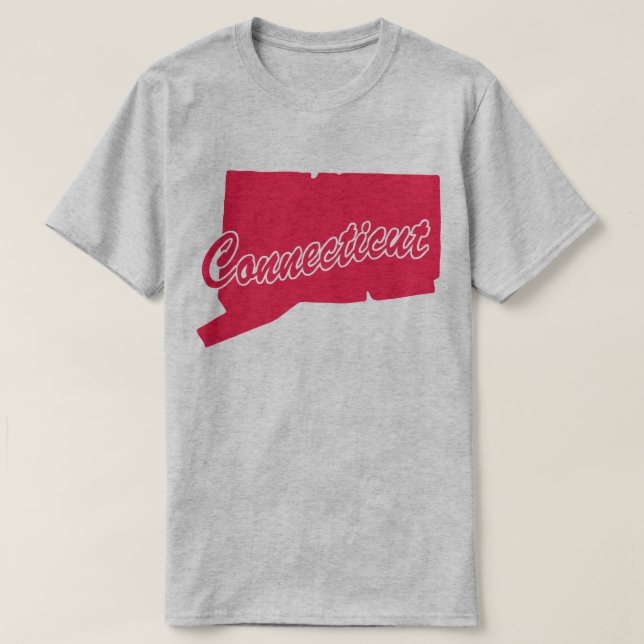 Camiseta De Forma De Connecticut (Diseño del anverso)