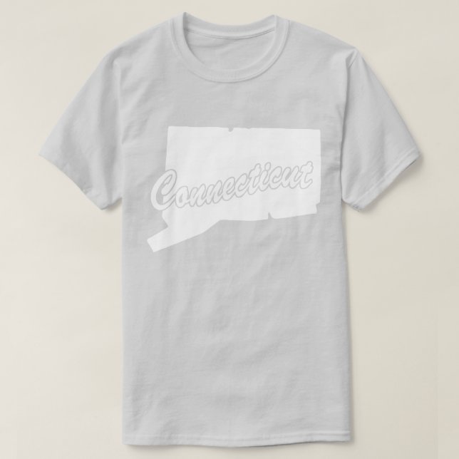 Camiseta De Forma De Connecticut (Diseño del anverso)