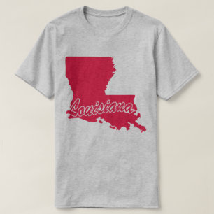 Camiseta De Forma De Estado De Luisiana