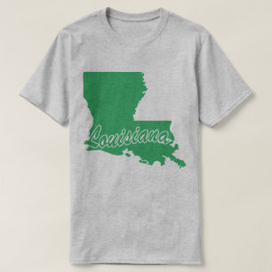 Camiseta De Forma De Estado De Luisiana