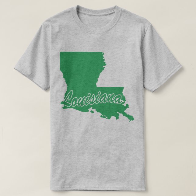 Camiseta De Forma De Estado De Luisiana (Diseño del anverso)