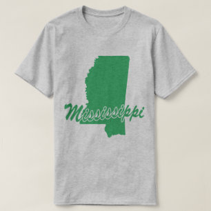Camiseta De Forma De Estado De Misisipi