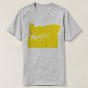 Camiseta De Forma De Estado De Oregón