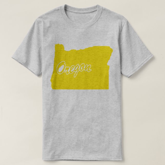 Camiseta De Forma De Estado De Oregón (Diseño del anverso)