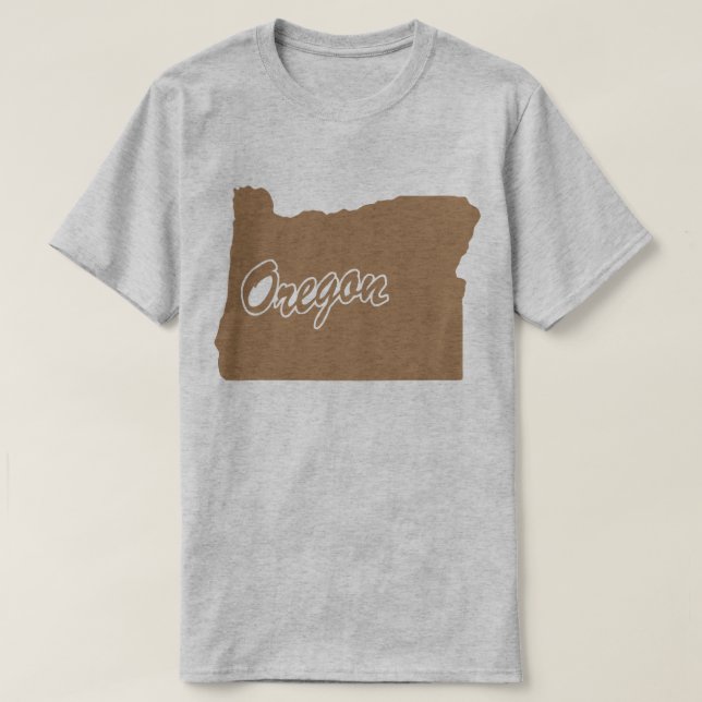Camiseta De Forma De Estado De Oregón (Diseño del anverso)