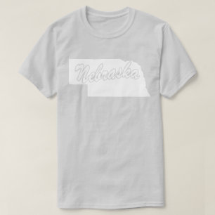 Camiseta De Forma De Nebraska