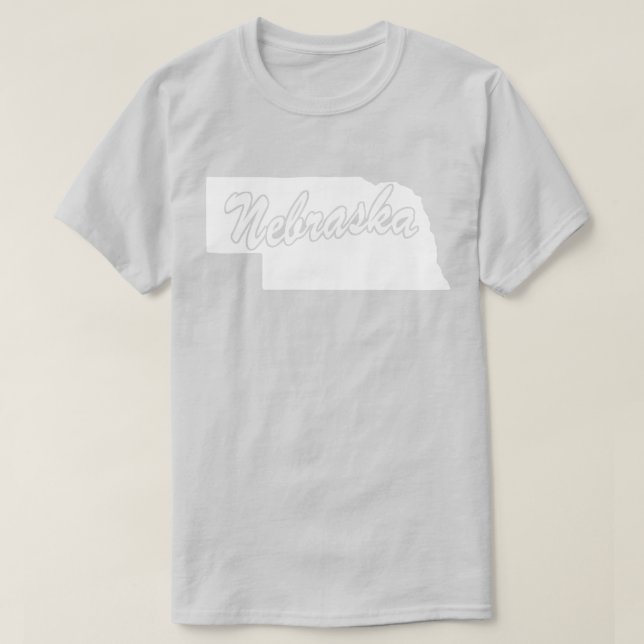 Camiseta De Forma De Nebraska (Diseño del anverso)