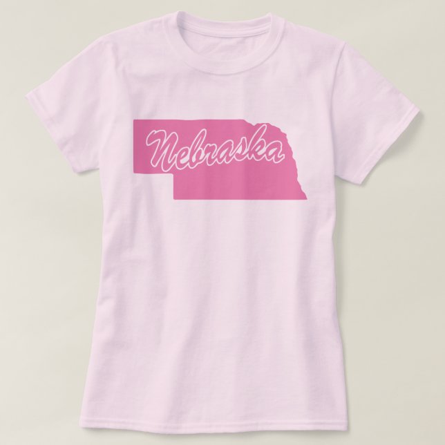 Camiseta De Forma De Nebraska (Diseño del anverso)